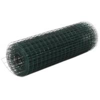 VidaXL Kippengaas 25x0,5 m staal met pvc coating groen - thumbnail