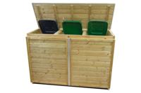 Lutrabox LK120TRIO-R Containerberging | 176x65x111,5 cm - voor 3 containers!- - Hout- Lutrabox - thumbnail