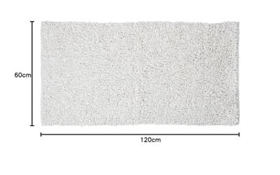 Badmat Sealskin Twist 60x120 cm Microfibre Wit