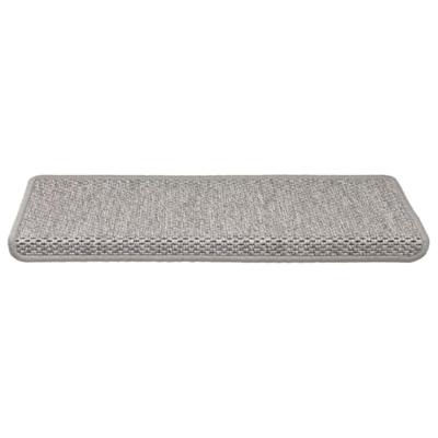 VidaXL Trapmatten zelfklevend 15 st sisal-look 65x21x4cm zilverkleurig
