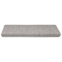 Trapmatten zelfklevend 15 st sisal-look 65x21x4cm zilverkleurig - thumbnail