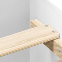 Bedframe bewerkt hout wit 90x190 cm - thumbnail