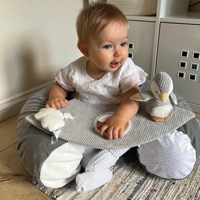 Opblaasbare zit - NUBY - Zit & Speel op de vloer - Afneembaar dienblad - Vanaf 6 maanden - Grijs