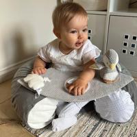 Opblaasbare zit - NUBY - Zit & Speel op de vloer - Afneembaar dienblad - Vanaf 6 maanden - Grijs - thumbnail