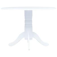 Eettafel 106 cm massief rubberwood wit - thumbnail