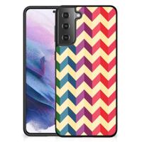 Samsung Galaxy S21 Plus Back Case Zigzag Multi Color - thumbnail