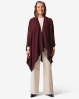HEMA Damesponcho donkerrood - thumbnail