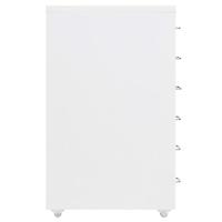 Ladeblok verrijdbaar 28x41x69 cm metaal wit - thumbnail