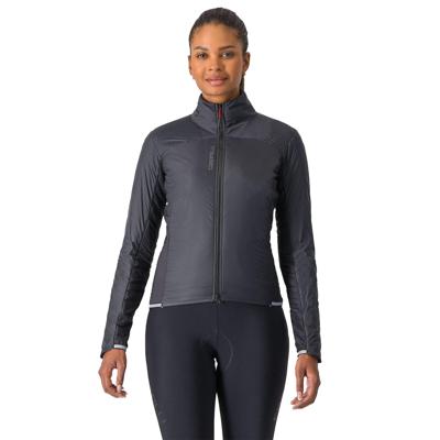 Castelli Fly direct lange mouw fietsjack light black/silver gray dames M Castelli Fly direct lange mouw fietsjack light black/silver gray dames M