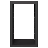 Haardhoutrek 60x40x100 cm staal zwart - thumbnail