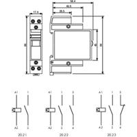 Finder 20.23.9.024.4000 Stroomstootschakelaar DIN-rail 1x NO, 1x NC 24 V/DC 16 A 4000 VA 1 stuk(s) - thumbnail