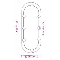 VidaXL Wandspiegel met led's ovaal 30x70 cm glas - thumbnail