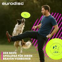 Eurodisc Dog Disc Frisbee Geel - thumbnail