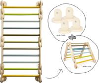 Small Foot - houten klimrek 2in1 driehoek en wandrek adventure - thumbnail