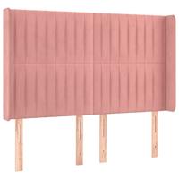 Boxspring met matras en LED fluweel roze 140x190 cm - thumbnail