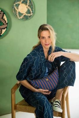 Pip Studio Freya Schoudertas Streep Blauw