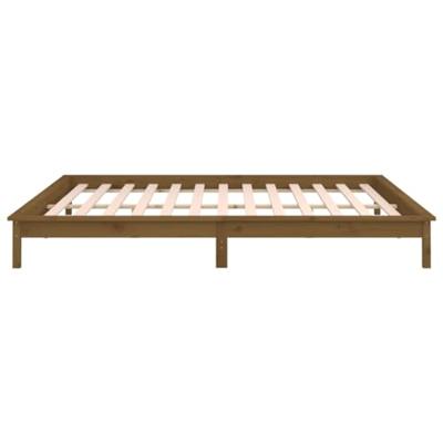 Bedframe LED hout honingbruin 120x190 cm