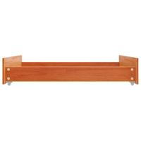 Bedlades 2 st massief grenenhout wasbruin - thumbnail