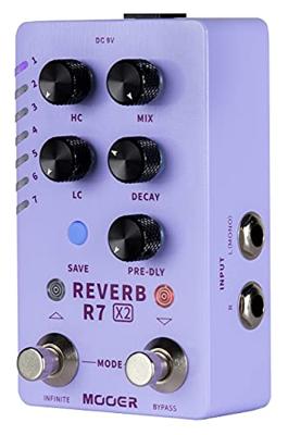 Mooer R7 X2 Reverb stereo effectpedaal met 14 reverb types