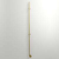 Instamat Jay Elektrische Handdoekradiator 172cm hoog 29Watt Geborsteld Messing JAY022 - thumbnail