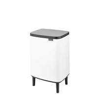 Brabantia Bo hi afvalemmer 12 liter met kunststof binnenemmer white - thumbnail