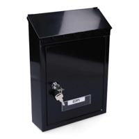 Brievenbus EDM 85806 Standard Zwart Staal 21 x 6 x 30 cm - thumbnail
