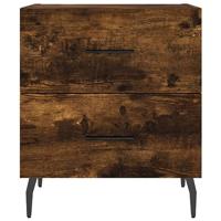 Nachtkastjes 2 st 40x35x47,5 cm bewerkt hout gerookt eikenkleur - thumbnail