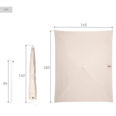 Parasol Aktive 180 x 220 x 145 cm Donker grijs