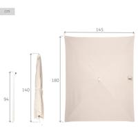 Parasol Aktive 180 x 220 x 145 cm Donker grijs - thumbnail