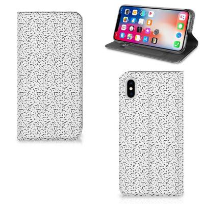 Apple iPhone Xs Max | Hoesje met Magneet | Stripes Dots