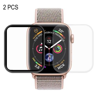 2 PC's ENKAY Hat-Prins 3D volledig scherm PET + 3D volledig scherm galvaniseren PET gebogen warmte buigen HD Screen Protector voor Apple Watch serie