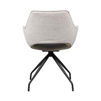 Eetkamerstoel Halfweg - Creme - Textiel - thumbnail