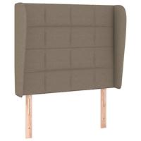 Boxspring met matras stof taupe 90x200 cm - thumbnail