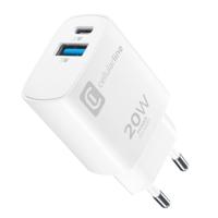 Cellularline USB-oplader 20 W USB-A, USB-C USB PD Wit Thuis Snellader, USB Power Delivery (USB-PD) - thumbnail