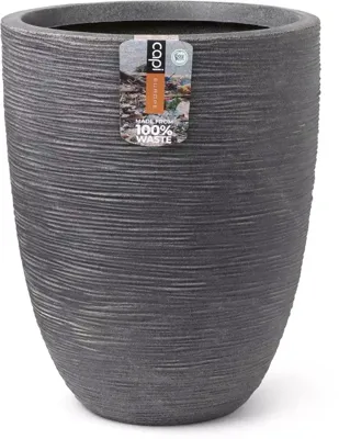 Capi plantenbak waste rib laag elegant 34x46 cm grijs
