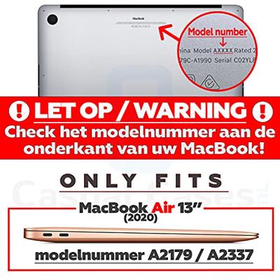 Lunso MacBook Air 13 inch M1 (2020) cover hoes - case - Marble Ariel