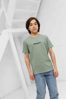 Ballin Amsterdam Waffle Embroidery T-Shirt Kids Groen - Maat 128 - Kleur: Groen | Soccerfanshop