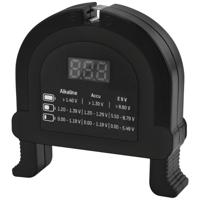ANSMANN Batterijtester, betrouwbaar batterij- en accutestapparaat voor het weergeven van de resterende capaciteit, capaciteitsindicator voor accu's, batterijen en knoopcellen, werkt volledig zonder - thumbnail
