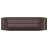 Plantenbak 249x100x68 cm gepoedercoat staal bruin - thumbnail