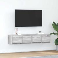 Tv-meubelen 2 st 60x31x25,5 cm bewerkt hout grijs sonoma eiken - thumbnail