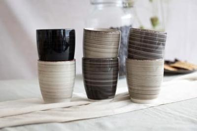 Cookinglife Bekers Delice Grijs 350 ml - 6 stuks