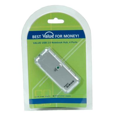 VALUE USB 2.0 Mini Hub, 4 poorts, geen voeding VALUE USB 2.0 Mini Hub, 4 poorts, geen voeding