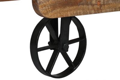 Hoofdtafel Home ESPRIT Zwart Natuurlijk Metaal Mangohout 130 x 80 x 32 cm