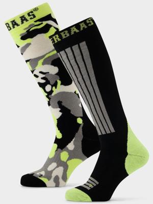 Poederbaas Skisokken 2-pack Camo Black -43/46
