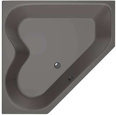 Xenz Cyprus inbouw hoekbad met ligzijde links 145x145cm antraciet acryl