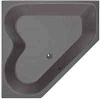 Xenz Cyprus inbouw hoekbad met ligzijde links 145x145cm antraciet acryl - thumbnail
