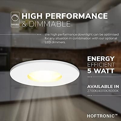 Set van 6 Barcelona - LED Inbouwspots - 5 Watt 400 lumen - 4000K Neutraal wit - GU10 - Dimbaar - Rond - IP44 voor badkamer, buiten en binnen - Wit - thumbnail