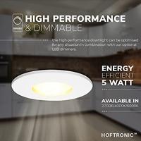 Set van 3 Barcelona - LED Inbouwspots - 5 Watt 400 lumen - 4000K Neutraal wit - GU10 - Dimbaar - Rond - IP44 voor badkamer, buiten en binnen - Wit - thumbnail