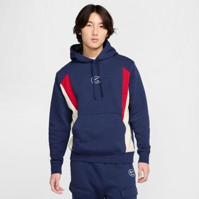Nike Sportswear Air PO Fleece Trui Heren Midnight Navy/Light Khaki/Gym Red M