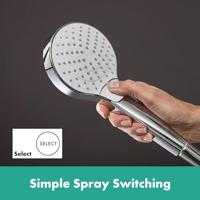 Hansgrohe Croma Select S Vario / Ecostat Comfort douchecombinatie 65cm Wit-Chroom - thumbnail